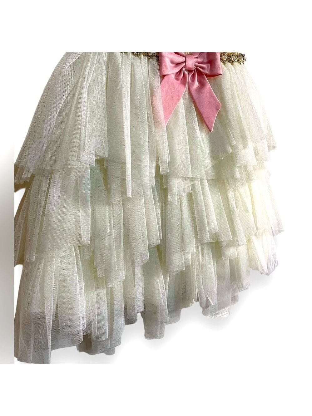 AMERICAN Princess Pink Embroidered Floral Tulle Party Formal Dress Girls Size 2T - Picture 4 of 6